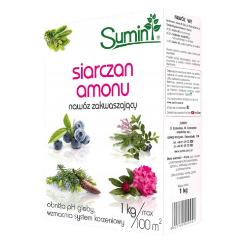 Sumin Nawóz Siarczan Amonu 1 kg – Skuteczne Odżywienie i Zakwaszenie Gleby
