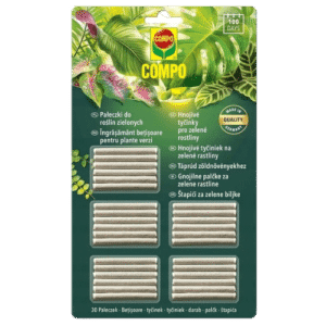 Compo Nawóz Pałeczki do Roślin Zielonych 100 dni Doniczkowych Domowych 30 Sztuk