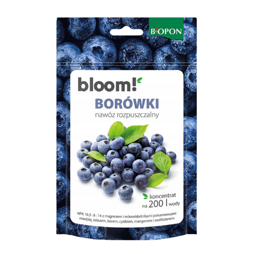 Biopon Bloom Nawóz Rozpuszczalny do Borówek 200 g – Optymalne Odżywienie Roślin Kwasolubnych