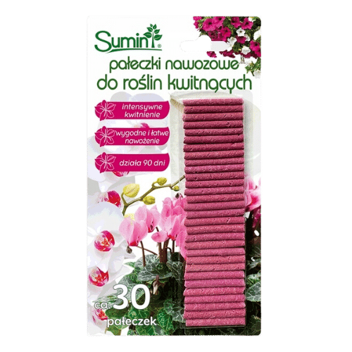 Sumin Nawóz Pałeczki Do Kwitnących 30 Szt. – Długotrwałe Odżywienie i Obfite Kwitnienie