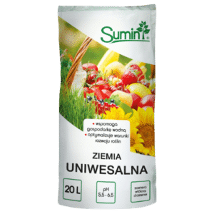 Sumin Ziemia Uniwersalna idealne podłoże do kwiatów, warzyw i trawników 20l - obrazek 1