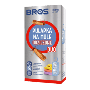 Bros Pułapka na Mole Odzieżowe DUO + 2 Wkłady skuteczna ochrona odzieży - obrazek 1