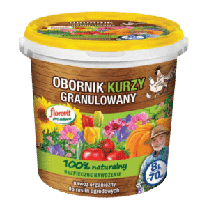 Florovit Pro Natura Obornik Kurzy Granulowany Nawóz Organiczny 8l - obrazek 1