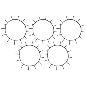 Greenmill Kolce Opaski na Walec Ogrodowy Aerator do Trawnika 5szt GR9202 - obrazek 1