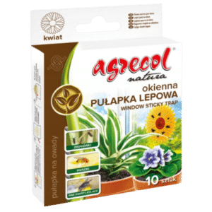 Pułapka Lepowa Okienna Kwiat Skuteczna Ochrona przed Ziemiórkami i Muszkami 10 sztuk - obrazek 1