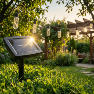 Girlanda Solarna Ogrodowa LED 3,8m LUX Ciepła Biel - obrazek 5