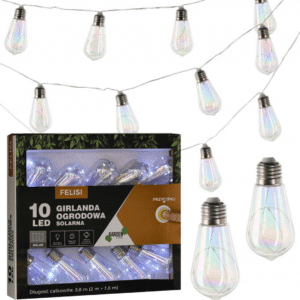 Girlanda Solarna Ogrodowa LED 3,8m FELISI Zimna Biel - obrazek 1