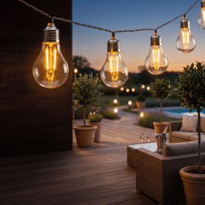 Girlanda Solarna Ogrodowa LED 3,8m HEMMA Duże Kule 9cm Ciepła Biel - obrazek 6