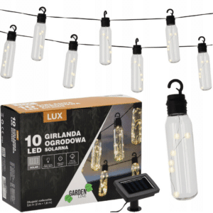 Girlanda Solarna Ogrodowa LED 3,8m LUX Ciepła Biel - obrazek 1