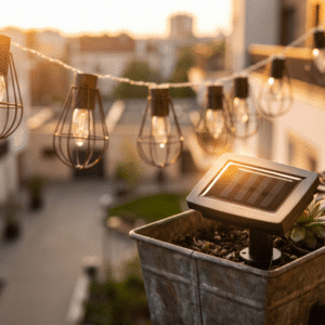 Girlanda Solarna Ogrodowa LED 3,8m LOFT Ciepła Biel - obrazek 5