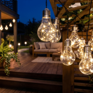 Girlanda Solarna Ogrodowa 5,8m MOZA 20 Dużych Żarówek LED - obrazek 6