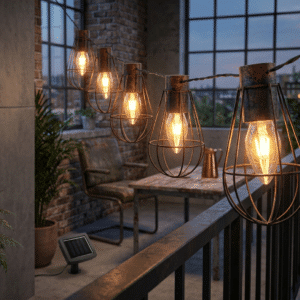 Girlanda Solarna Ogrodowa LED 3,8m LOFT Ciepła Biel - obrazek 6